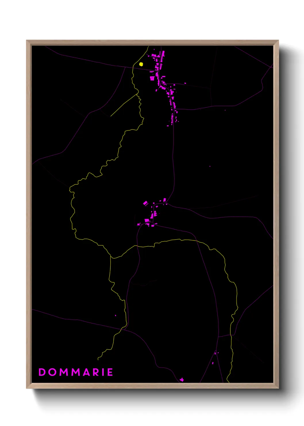 Une affiche de carte sur Dommarie