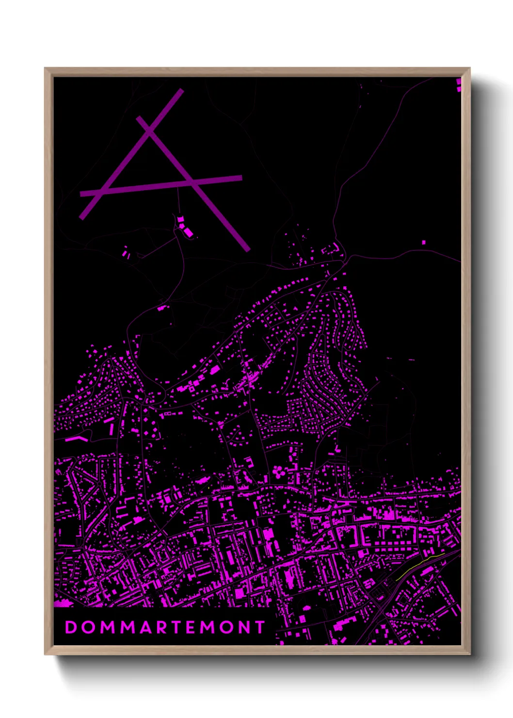 Une affiche de carte sur Dommartemont