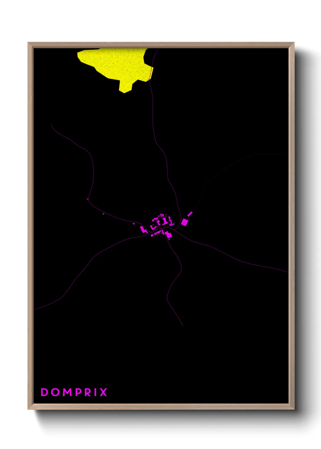 Une affiche de carte sur Domprix