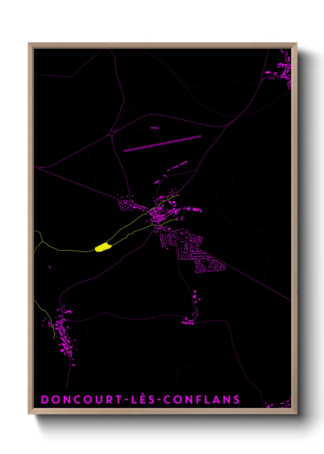 Une affiche de carte sur Doncourt-lès-Conflans