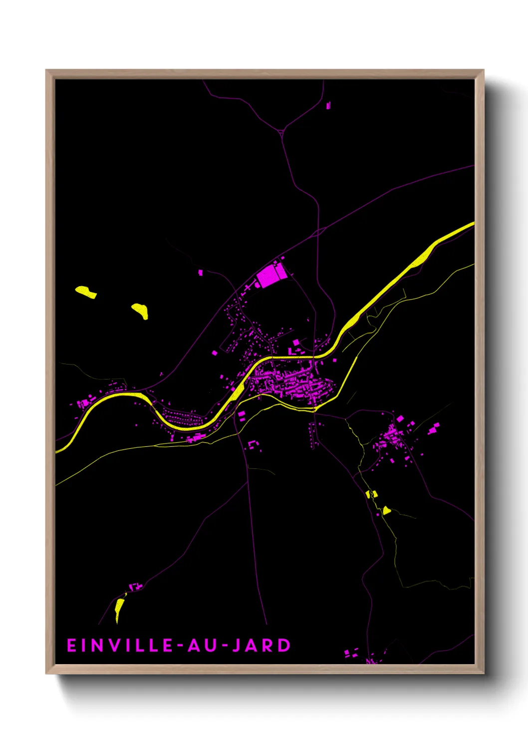 Une affiche de carte sur Einville-au-Jard