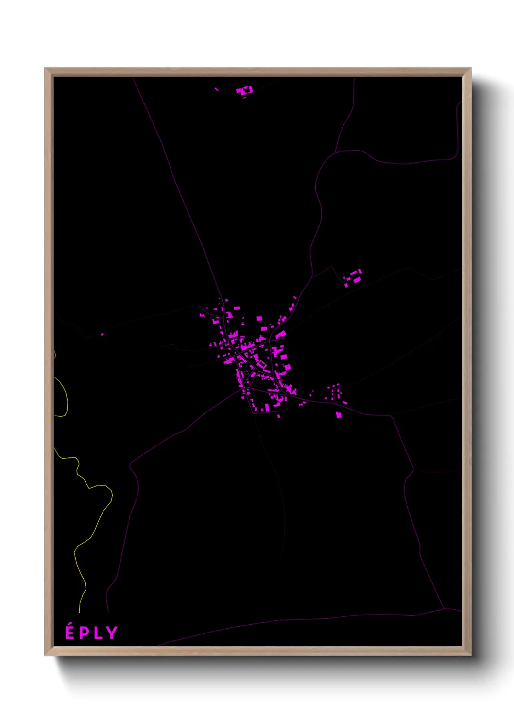 Une affiche de carte sur Éply