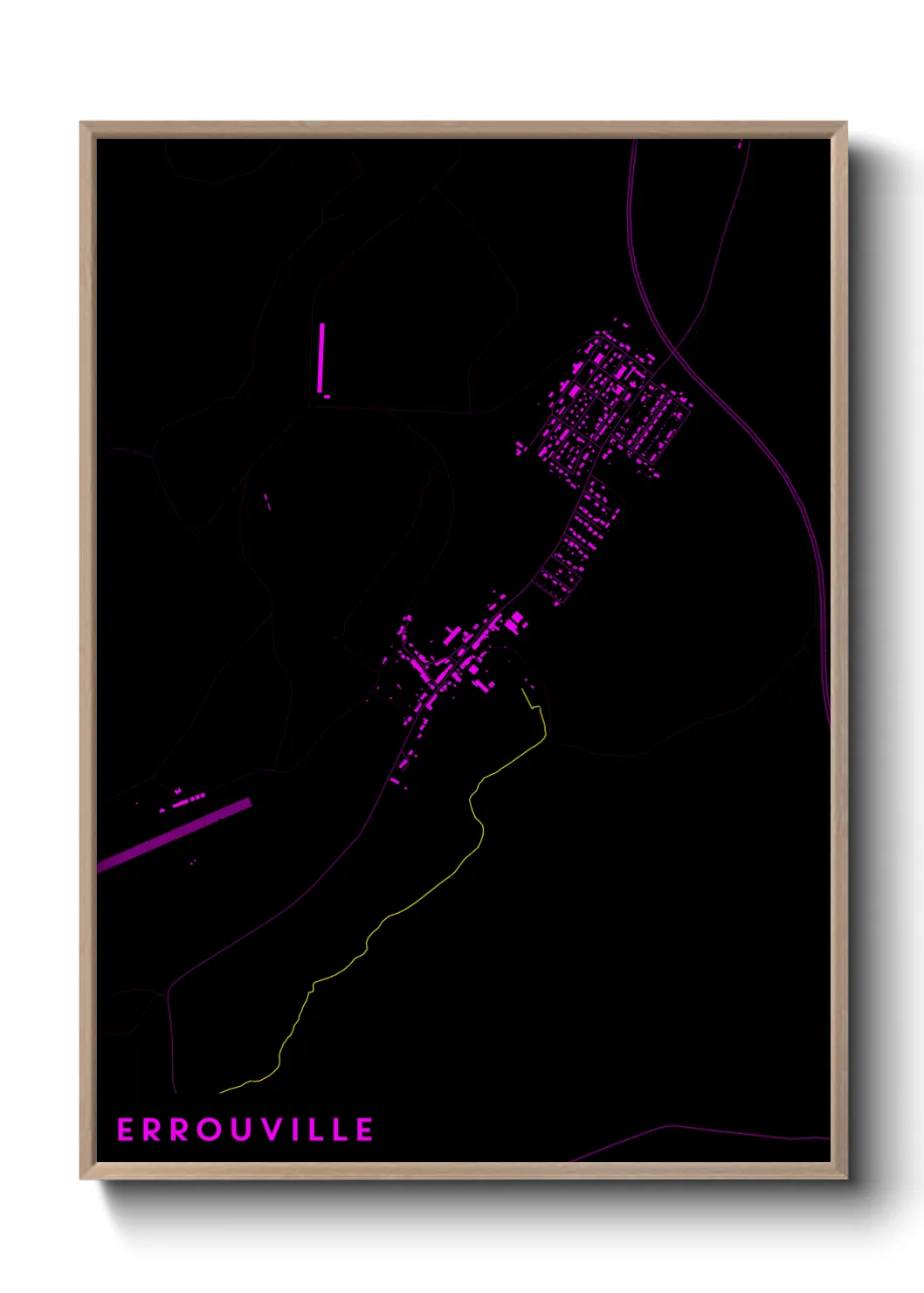 Une affiche de carte sur Errouville