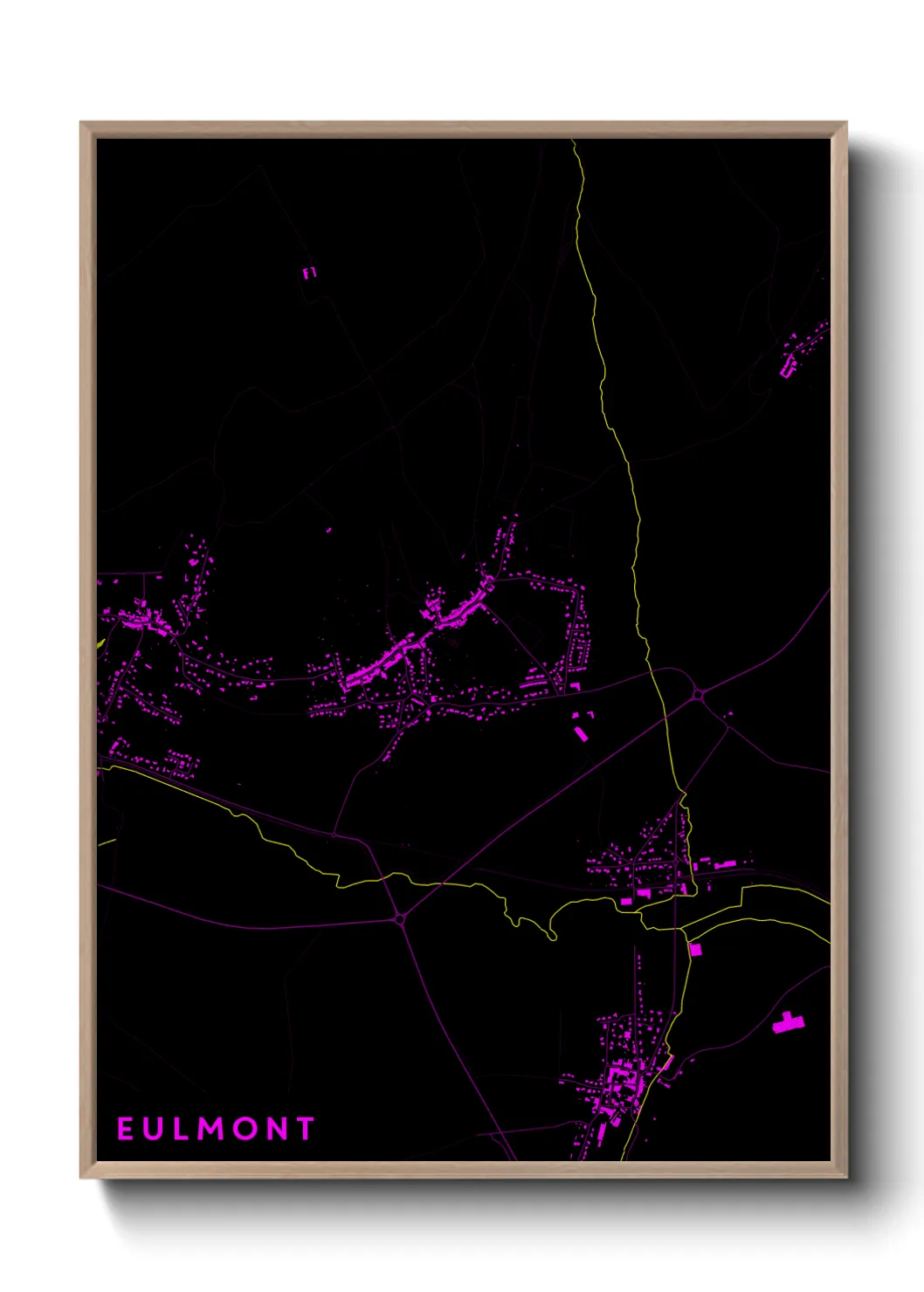 Une affiche de carte sur Eulmont
