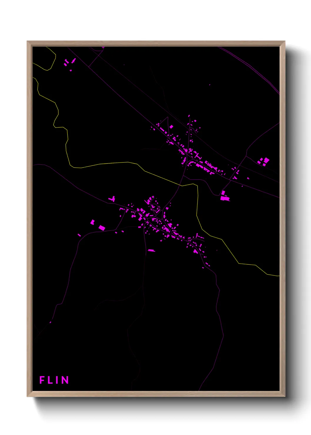 Une affiche de carte sur Flin