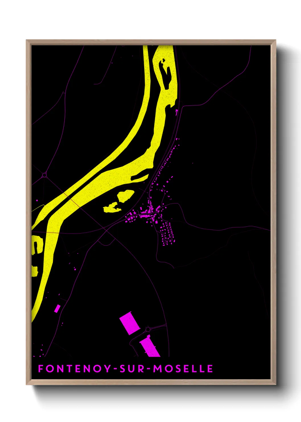 Une affiche de carte sur Fontenoy-sur-Moselle