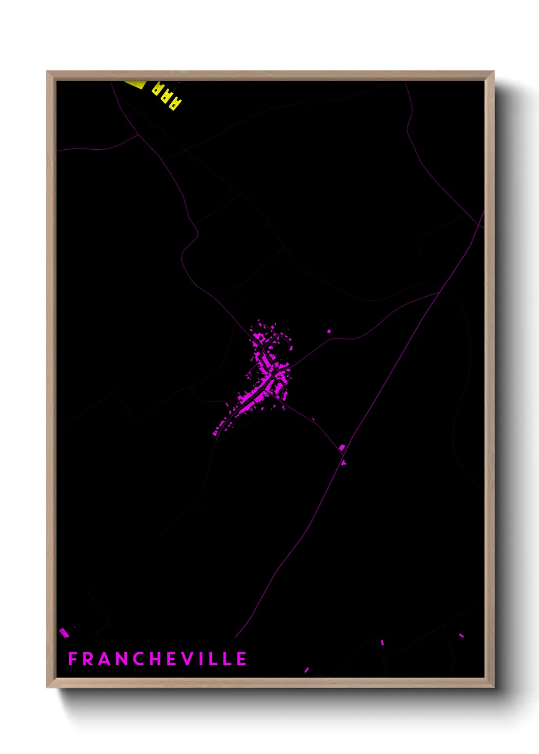 Une affiche de carte sur Francheville