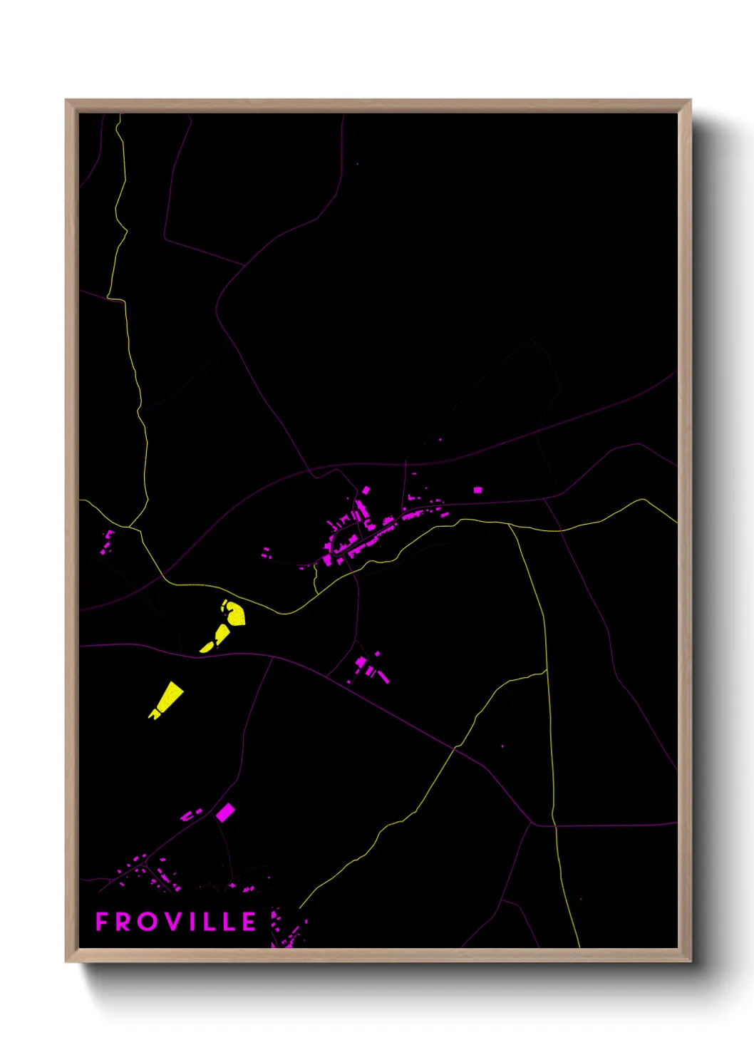 Une affiche de carte sur Froville