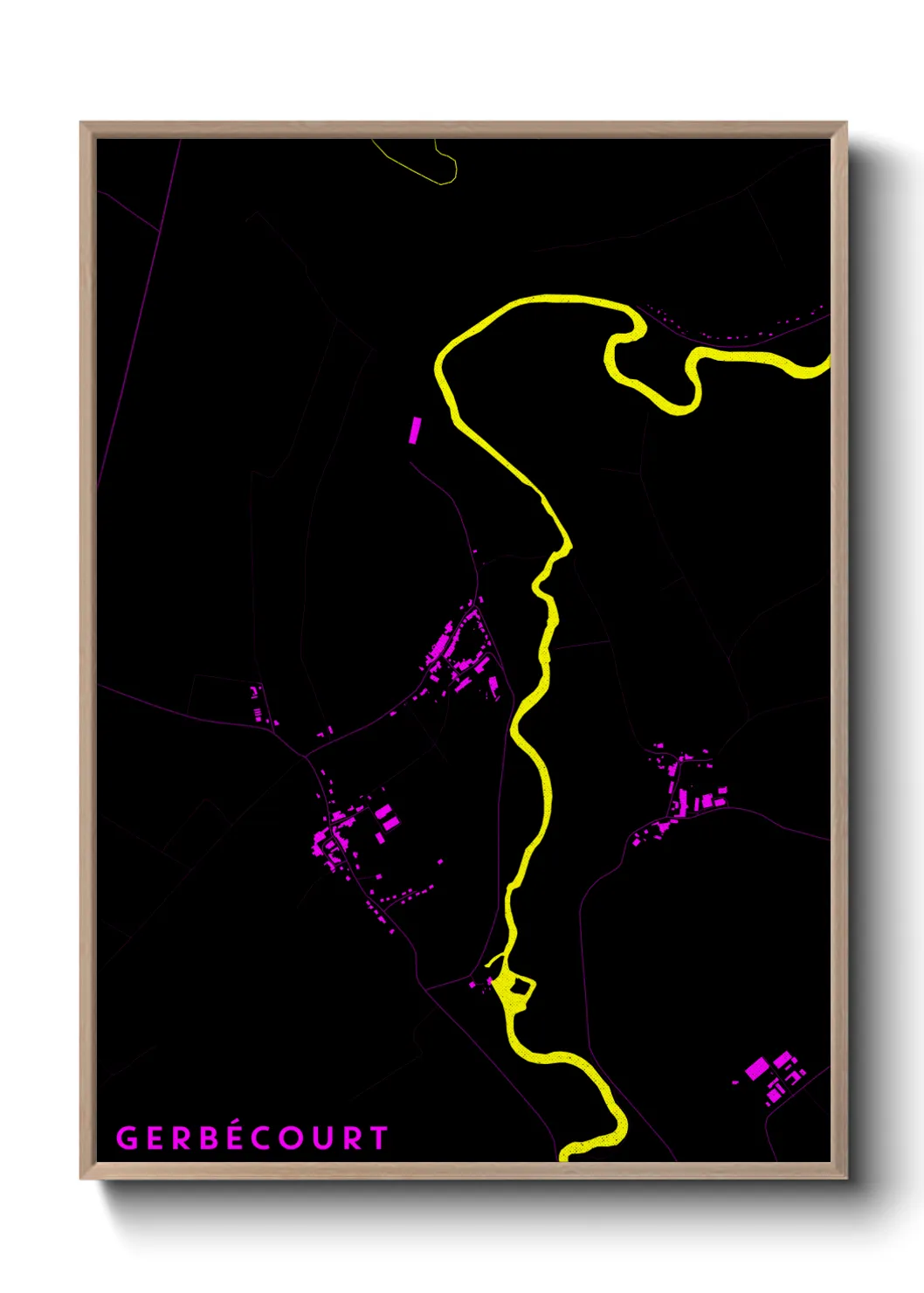 Une affiche de carte sur Gerbécourt