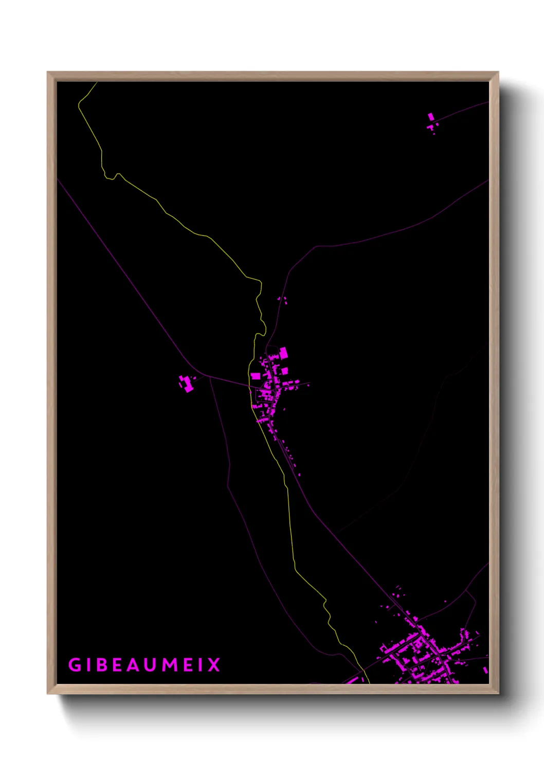 Une affiche de carte sur Gibeaumeix