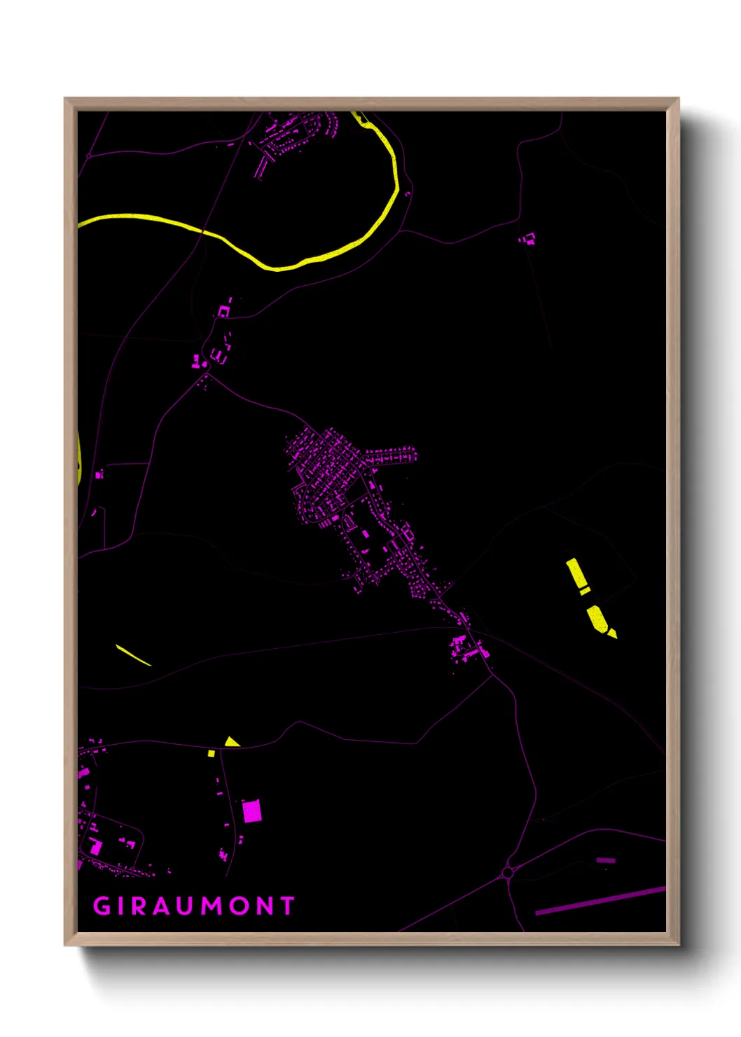 Une affiche de carte sur Giraumont