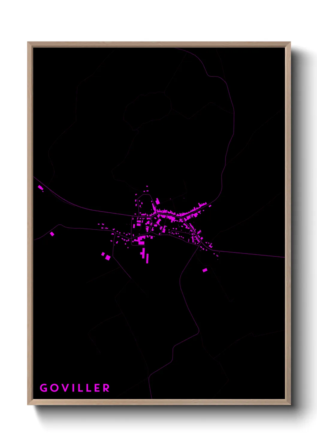 Une affiche de carte sur Goviller