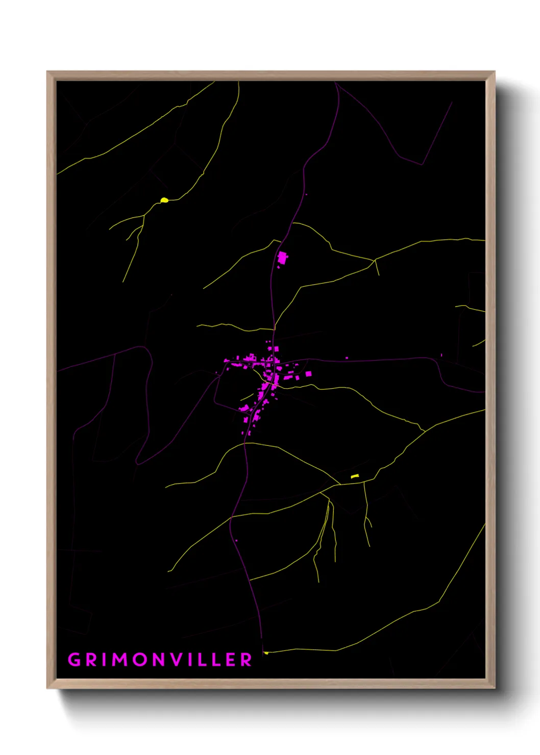 Une affiche de carte sur Grimonviller