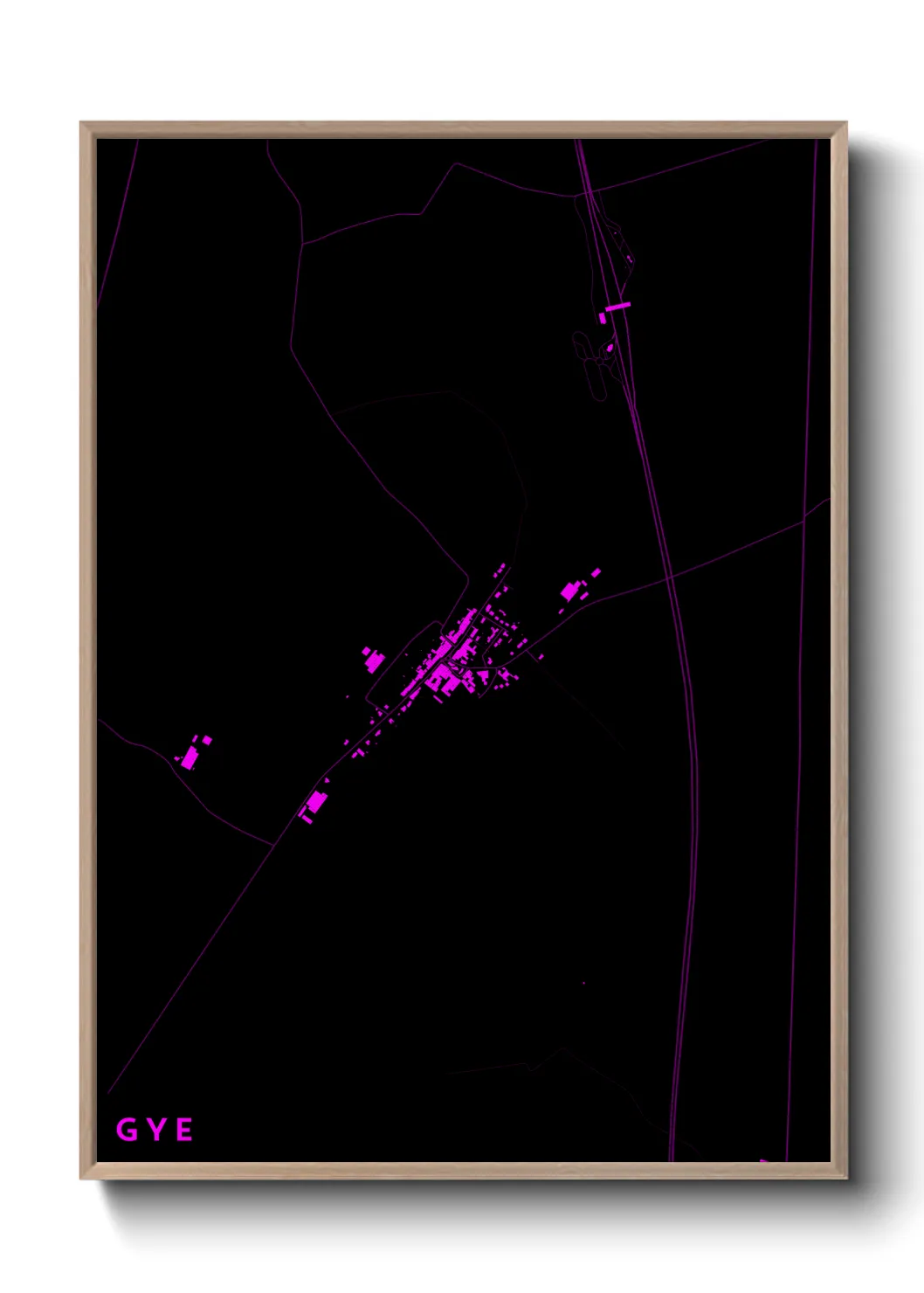 Une affiche de carte sur Gye
