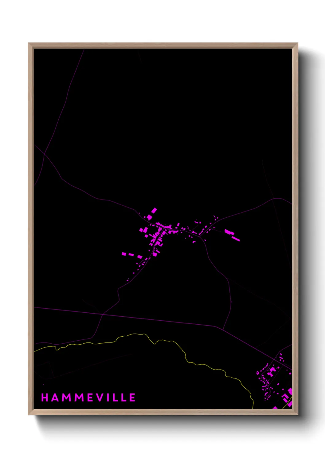 Une affiche de carte sur Hammeville