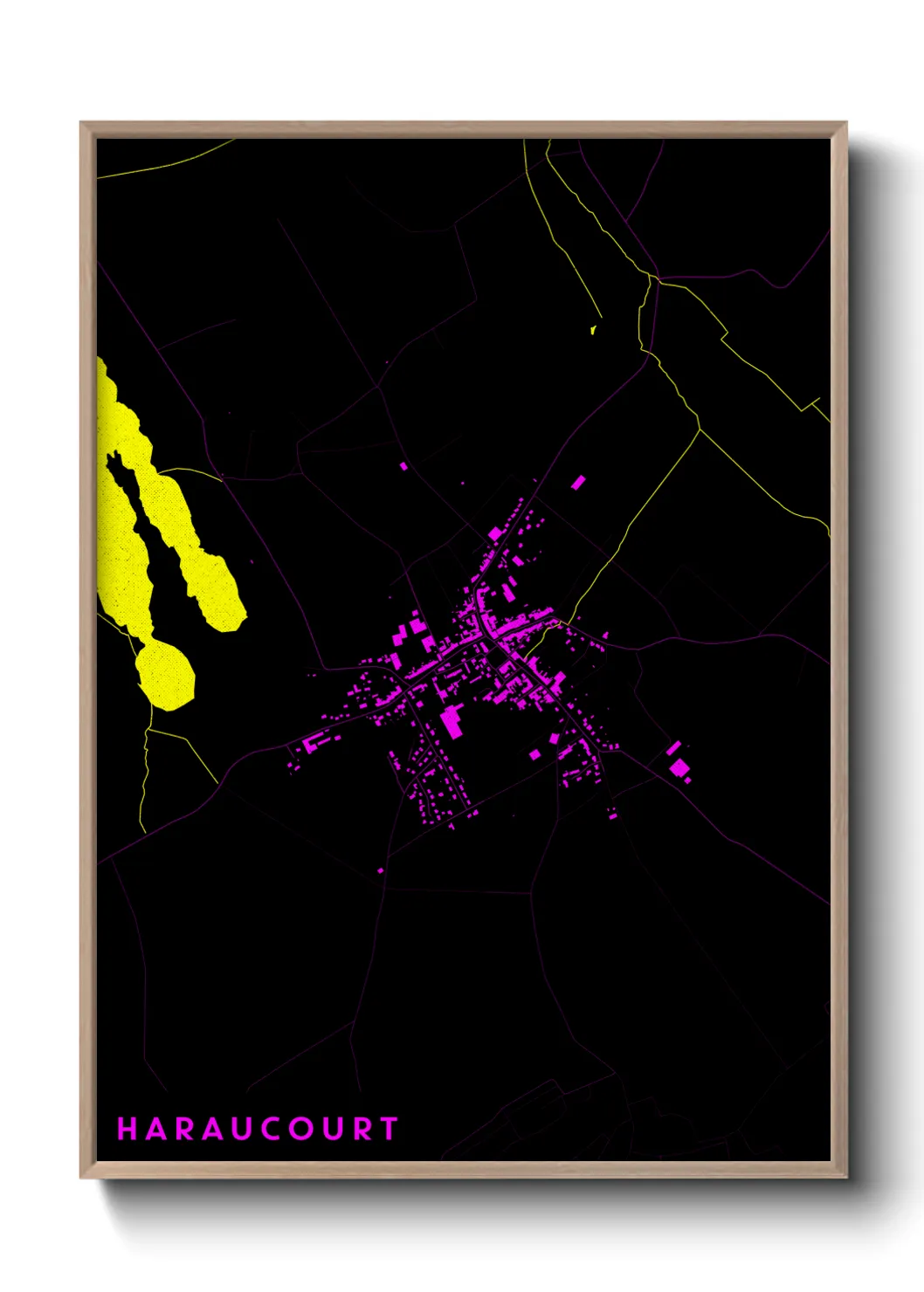 Une affiche de carte sur Haraucourt