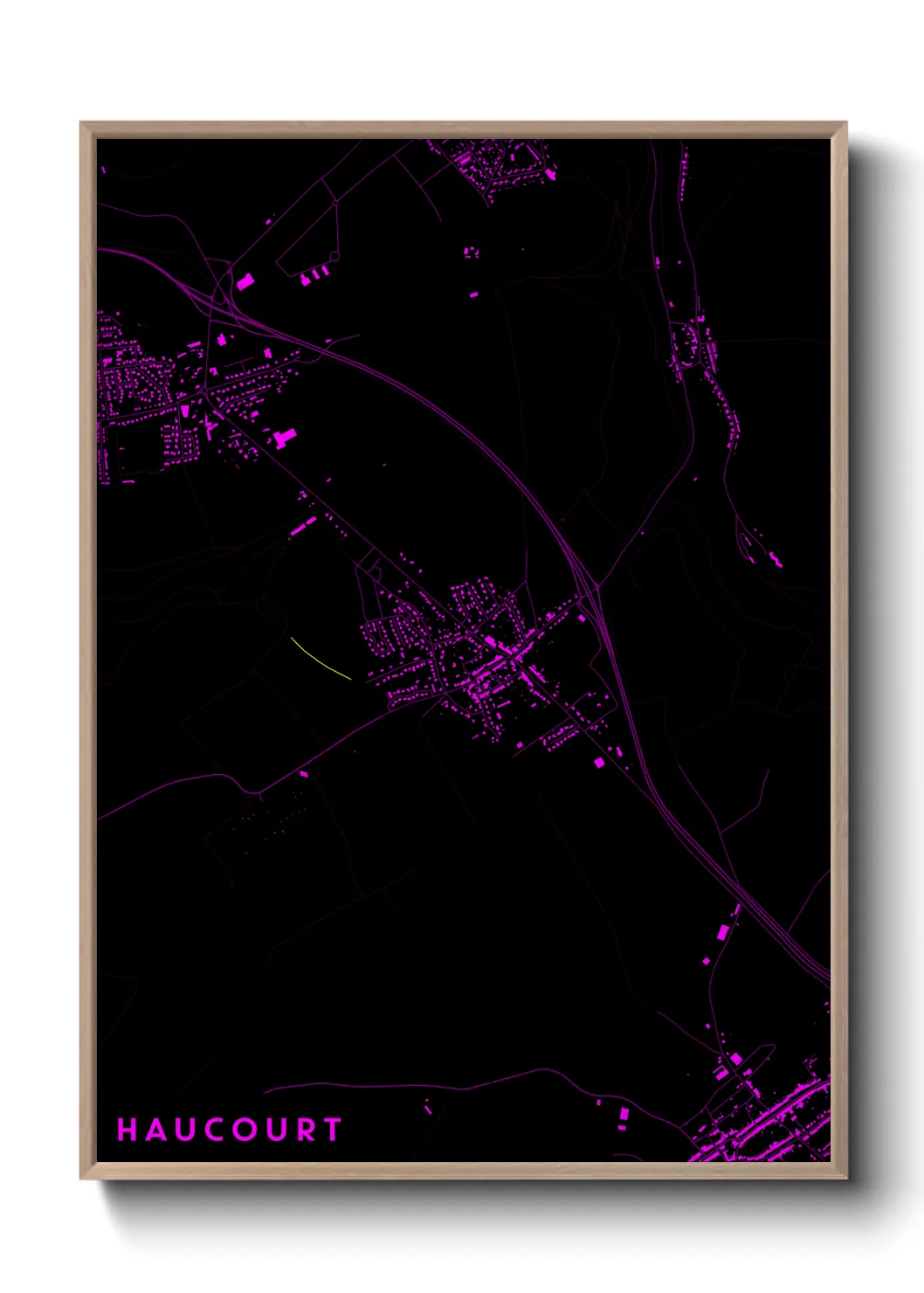 Une affiche de carte sur Haucourt