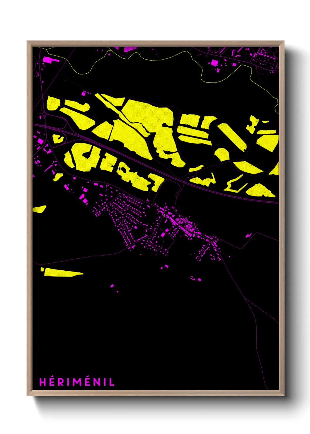 Une affiche de carte sur Hériménil