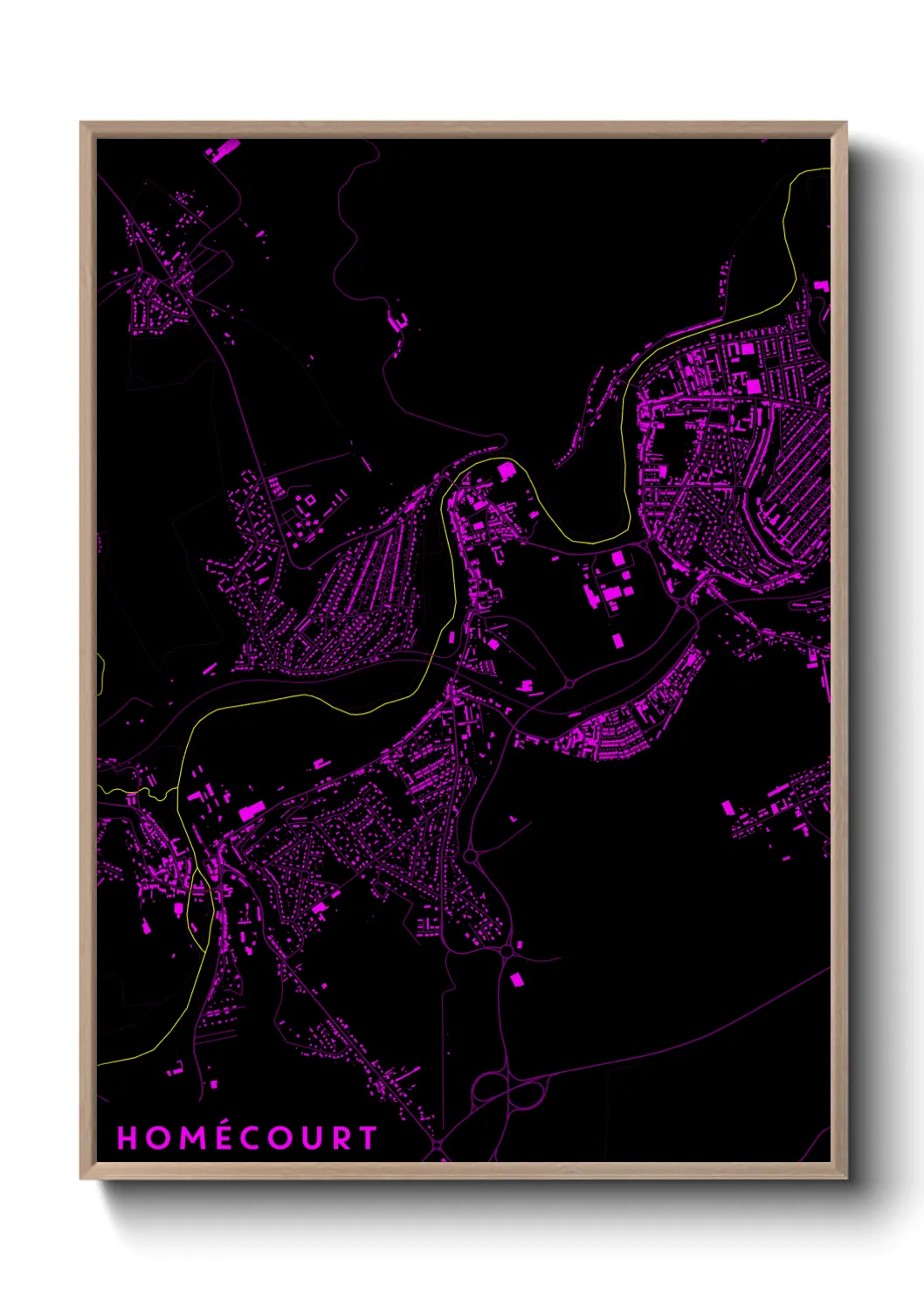 Une affiche de carte sur Homécourt