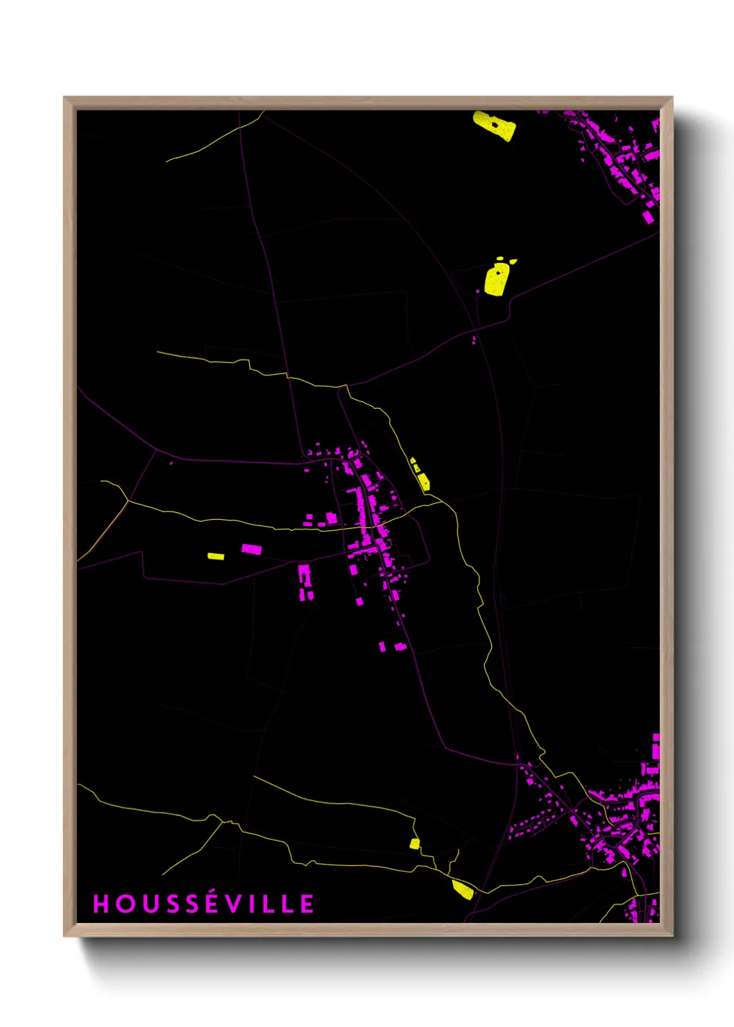 Une affiche de carte sur Housséville