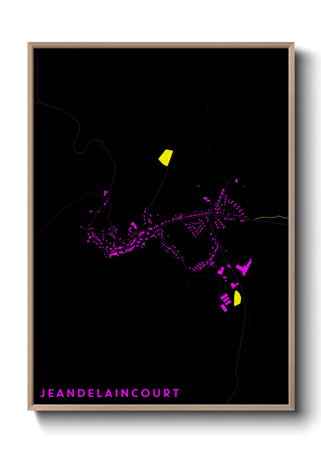 Une affiche de carte sur Jeandelaincourt