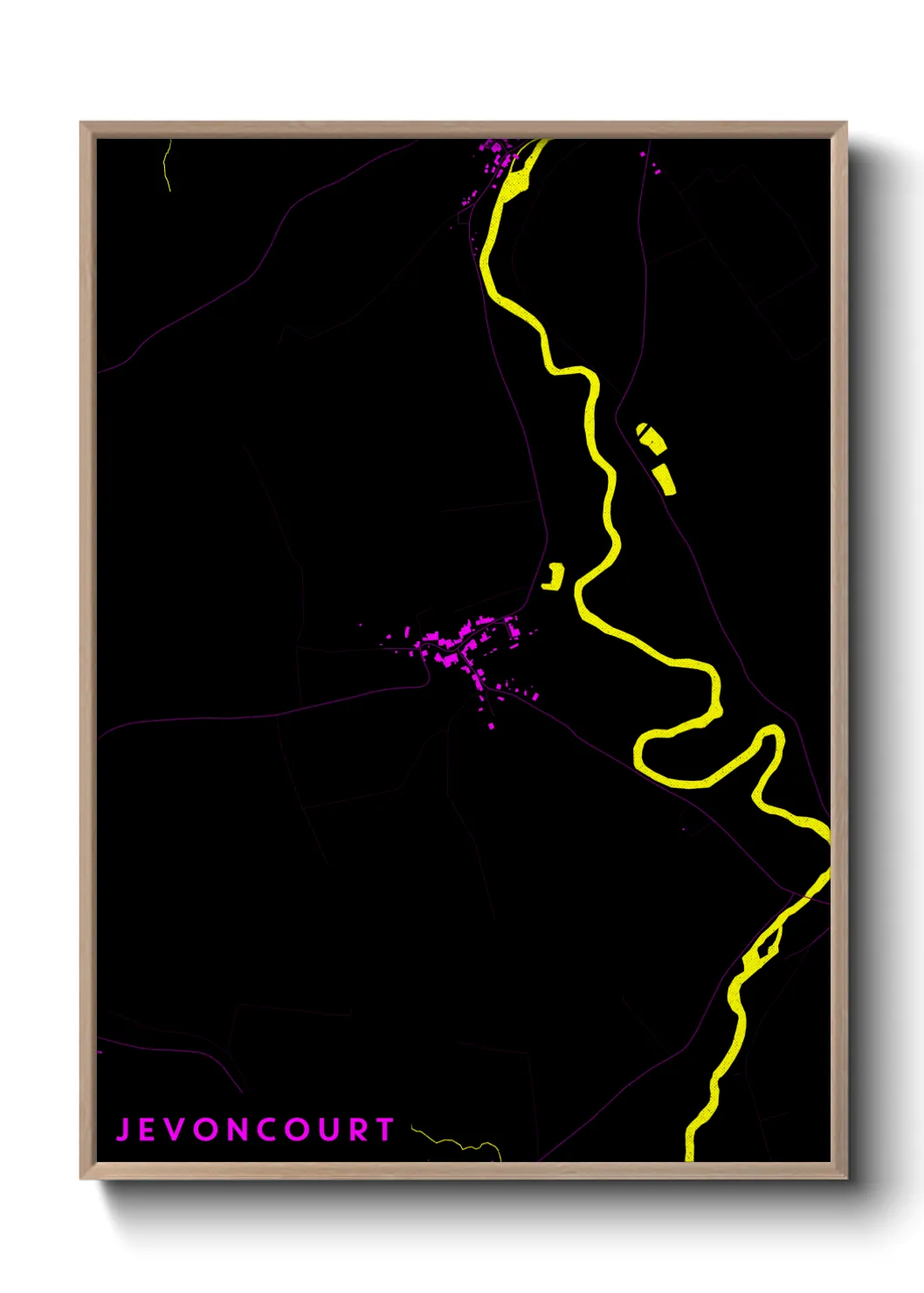 Une affiche de carte sur Jevoncourt
