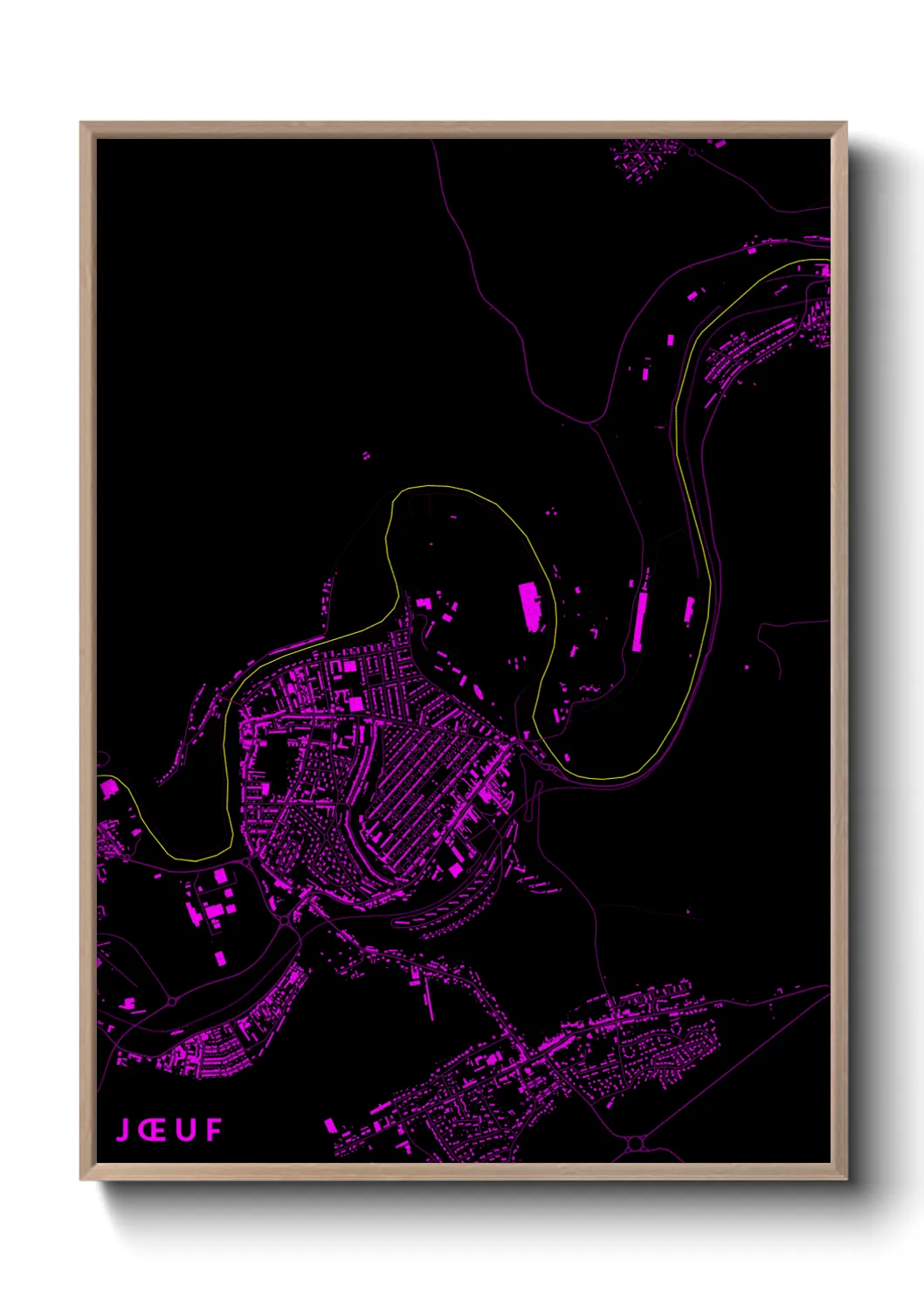 Une affiche de carte sur Jœuf