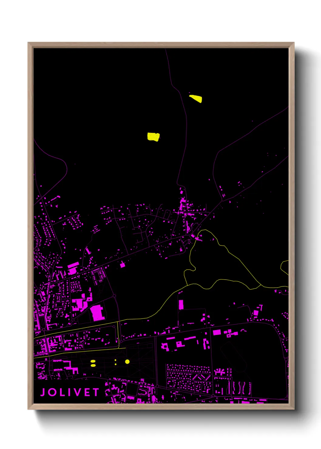 Une affiche de carte sur Jolivet