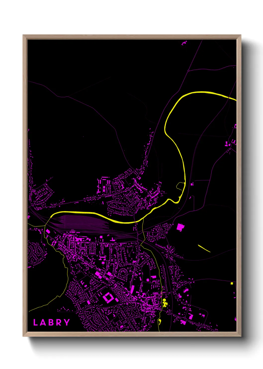 Une affiche de carte sur Labry