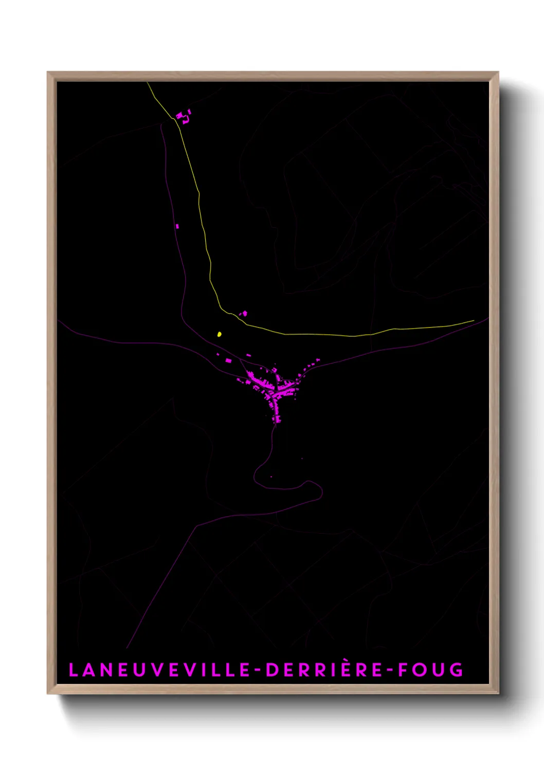 Une affiche de carte sur Laneuveville-derrière-Foug