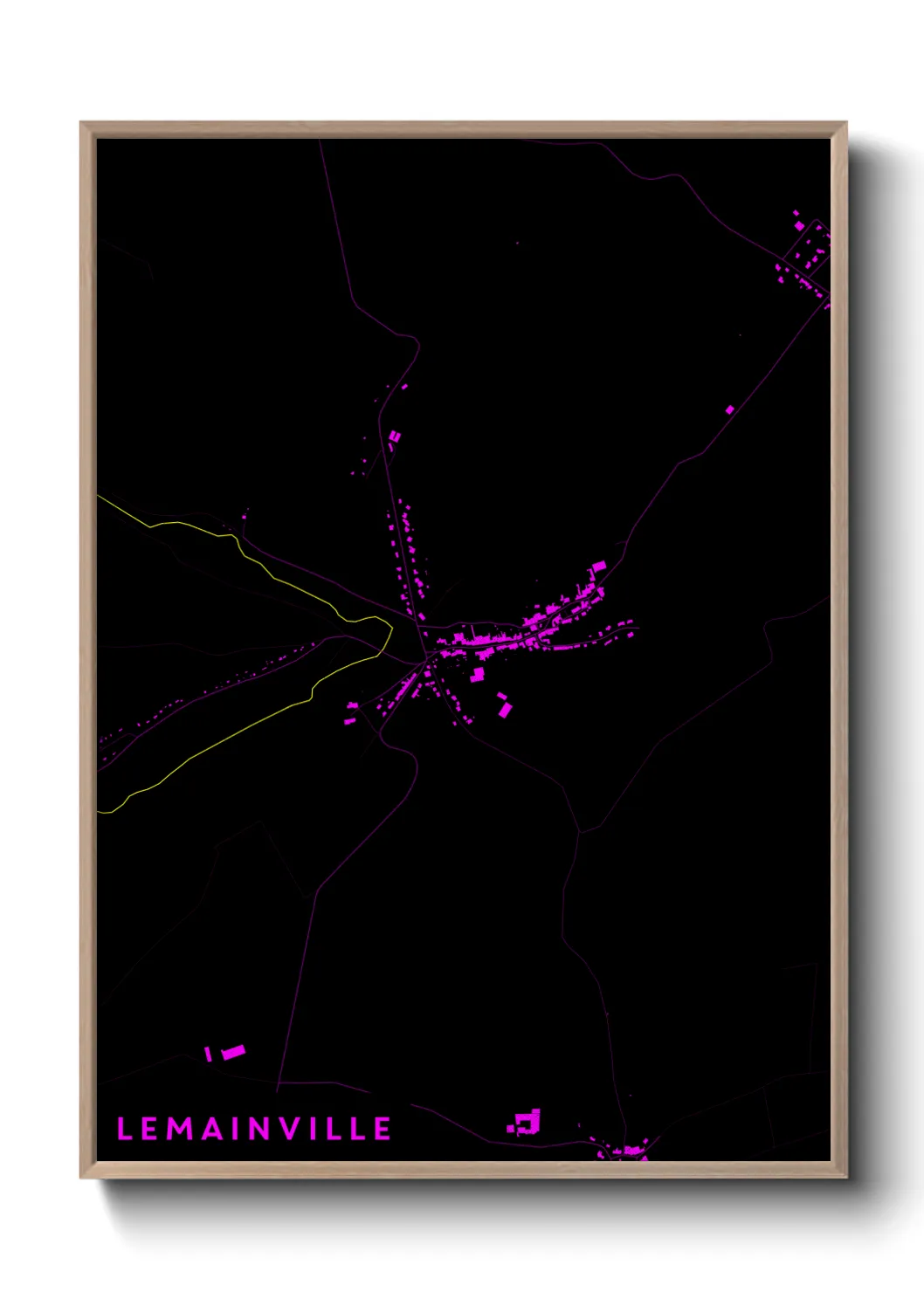 Une affiche de carte sur Lemainville