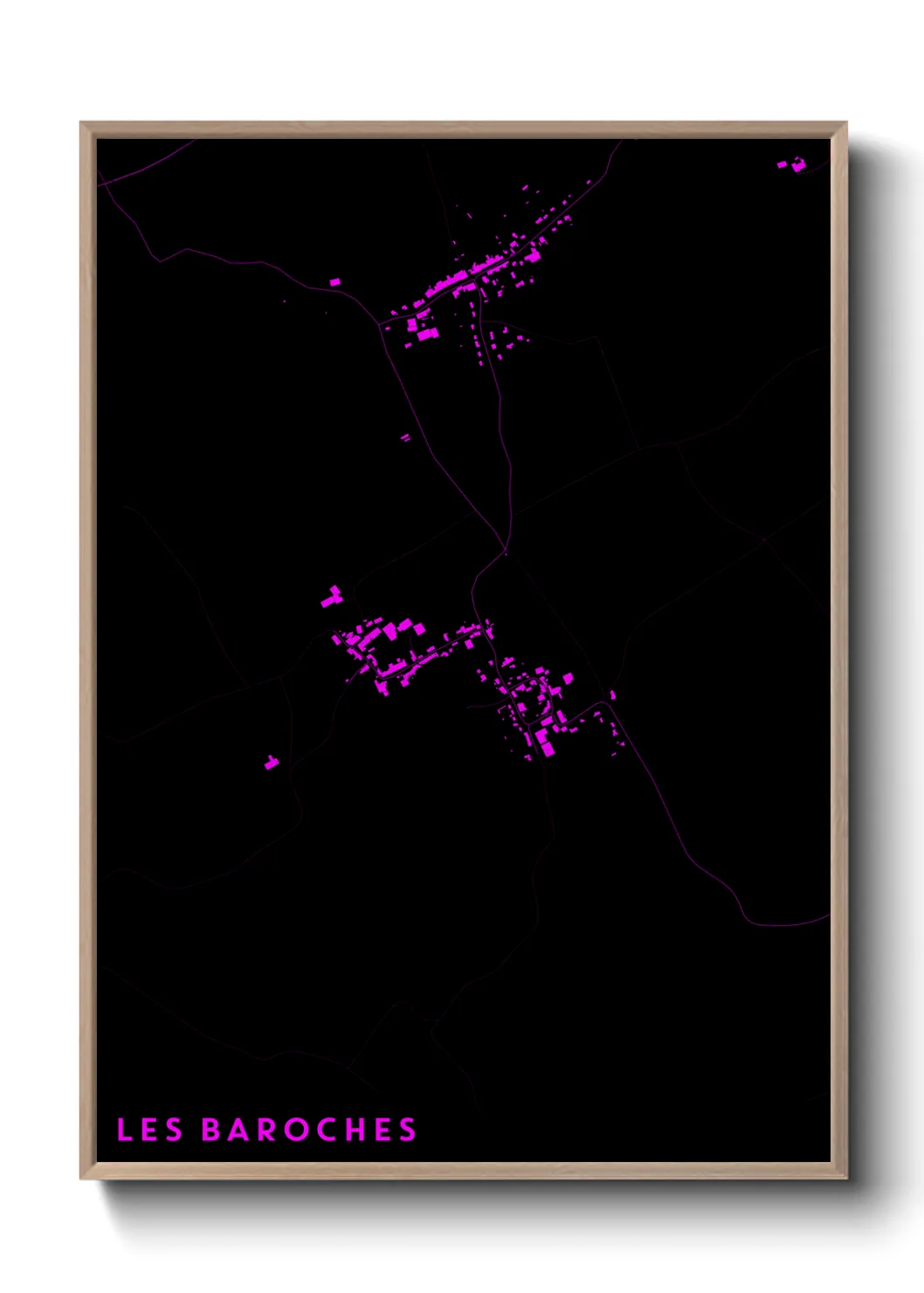 Une affiche de carte sur Les Baroches