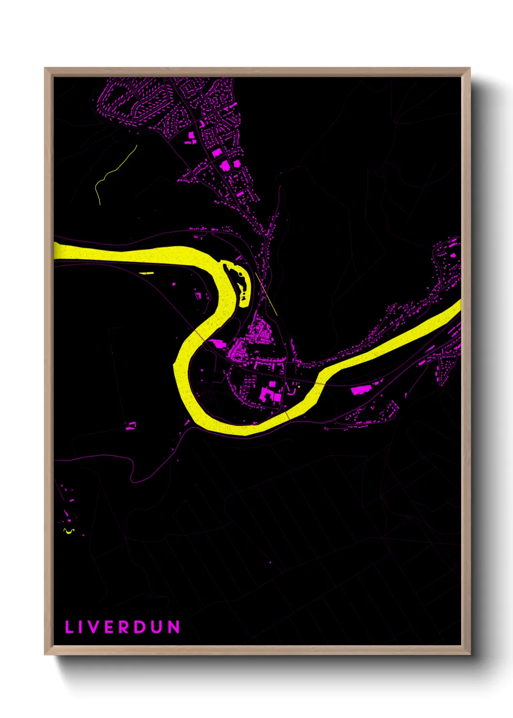 Une affiche de carte sur Liverdun