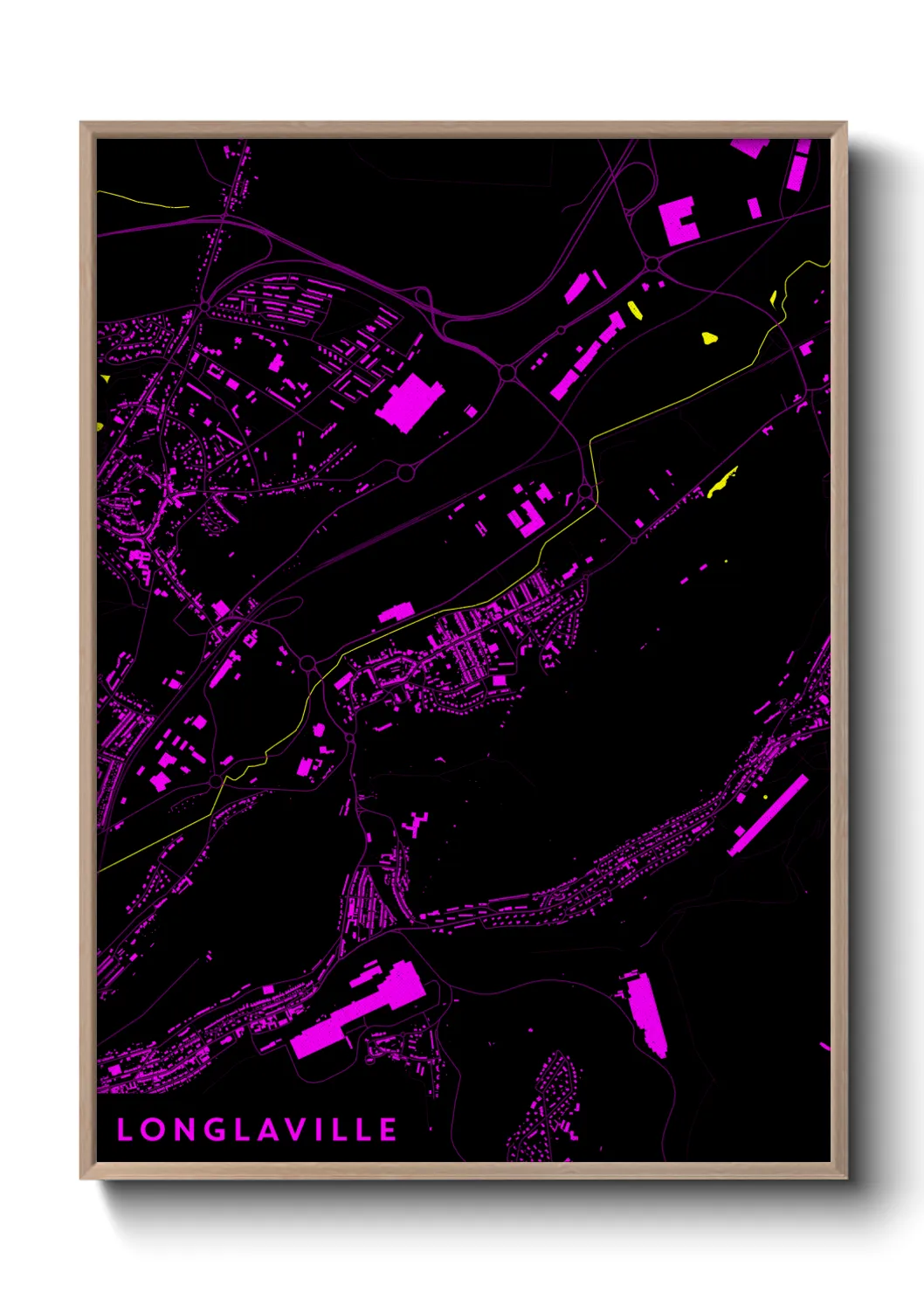 Une affiche de carte sur Longlaville