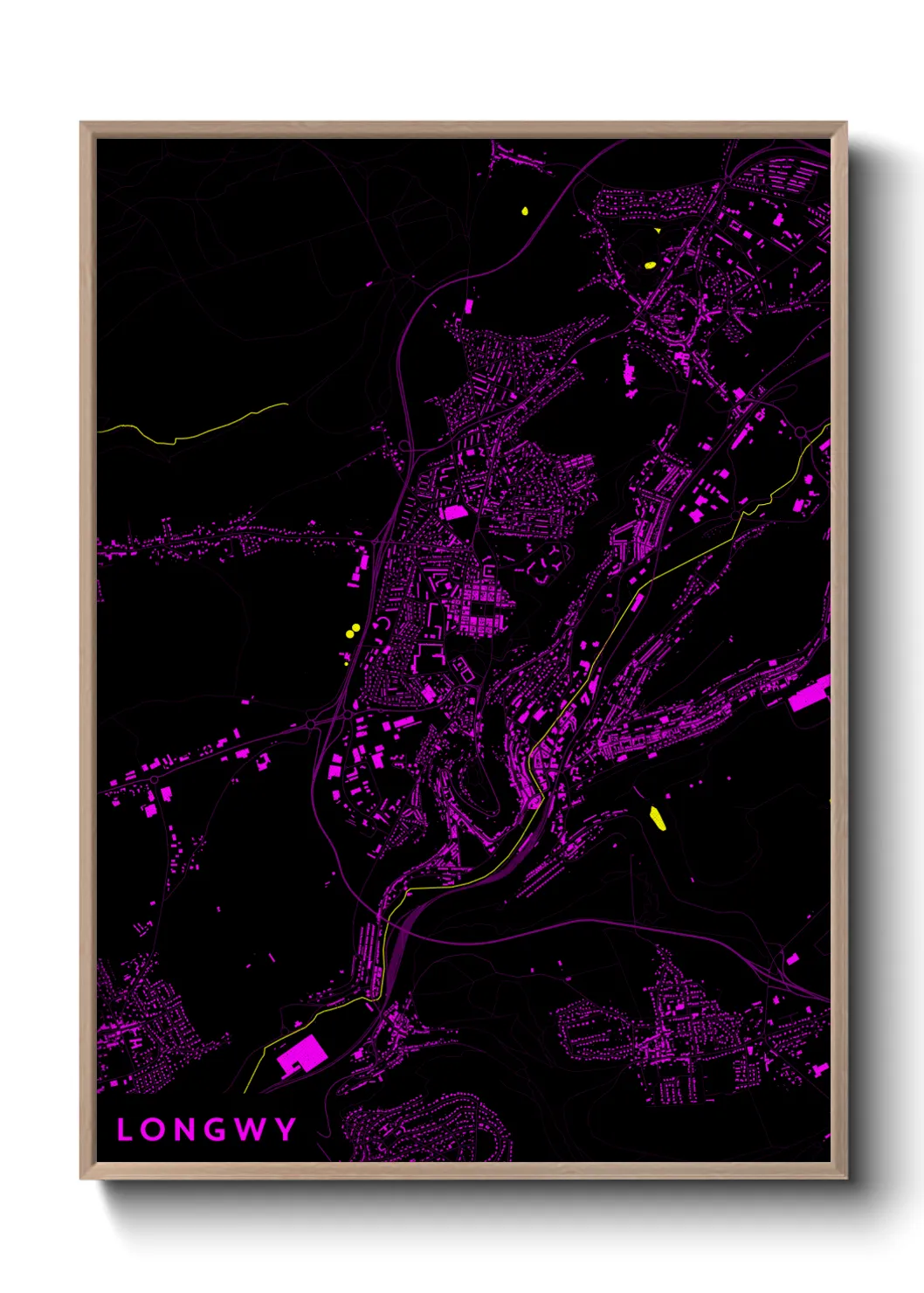 Une affiche de carte sur Longwy