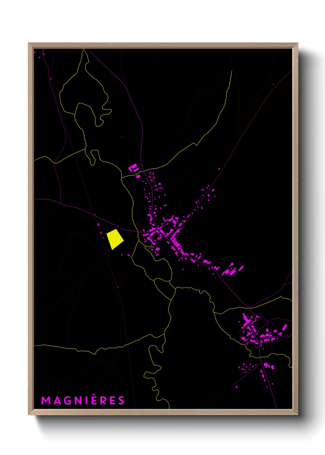 Une affiche de carte sur Magnières