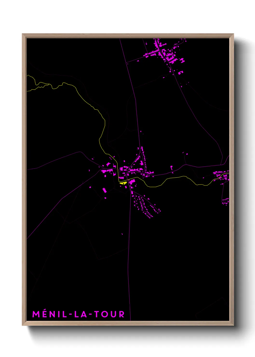 Une affiche de carte sur Ménil-la-Tour
