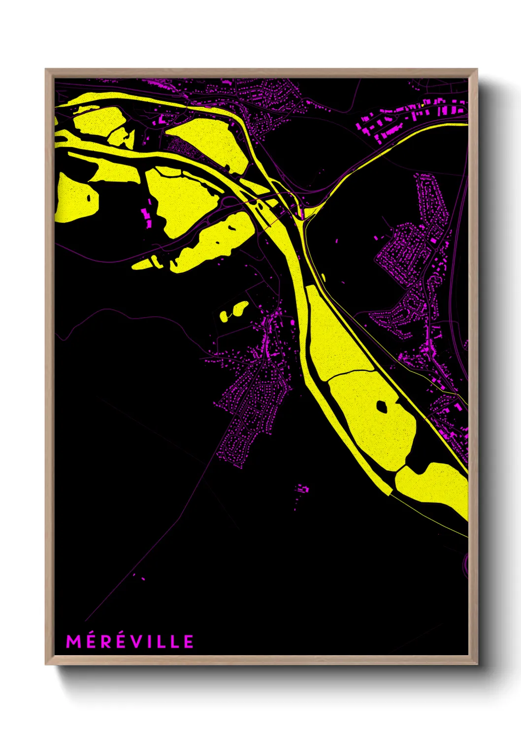 Une affiche de carte sur Méréville