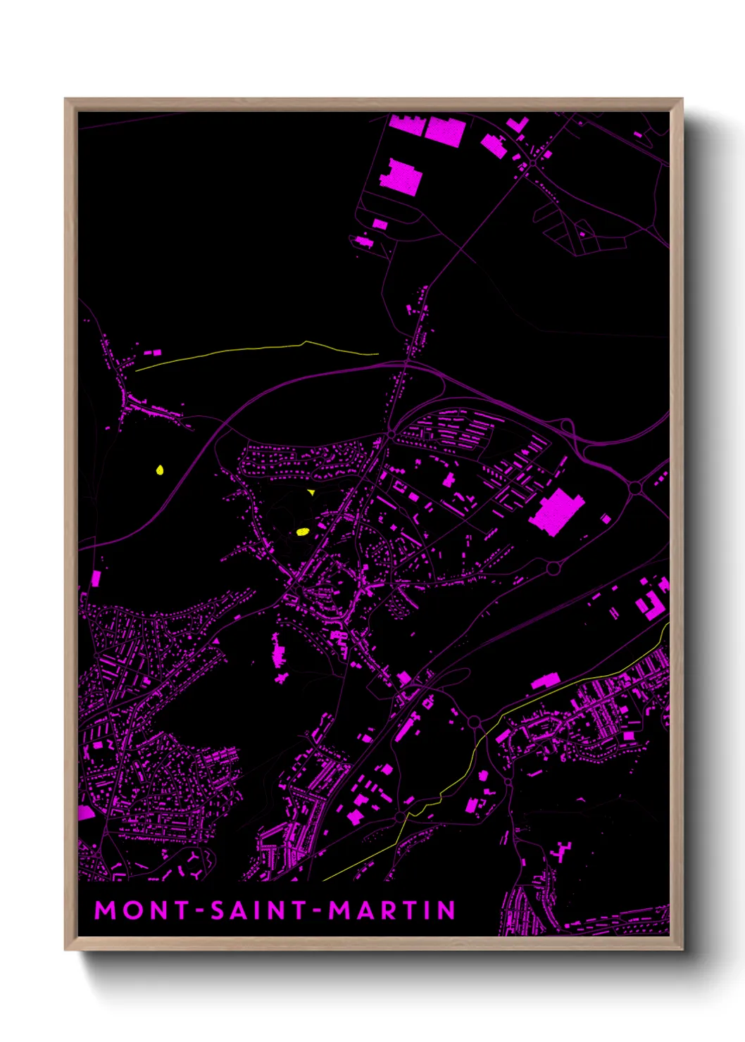 Une affiche de carte sur Mont-Saint-Martin