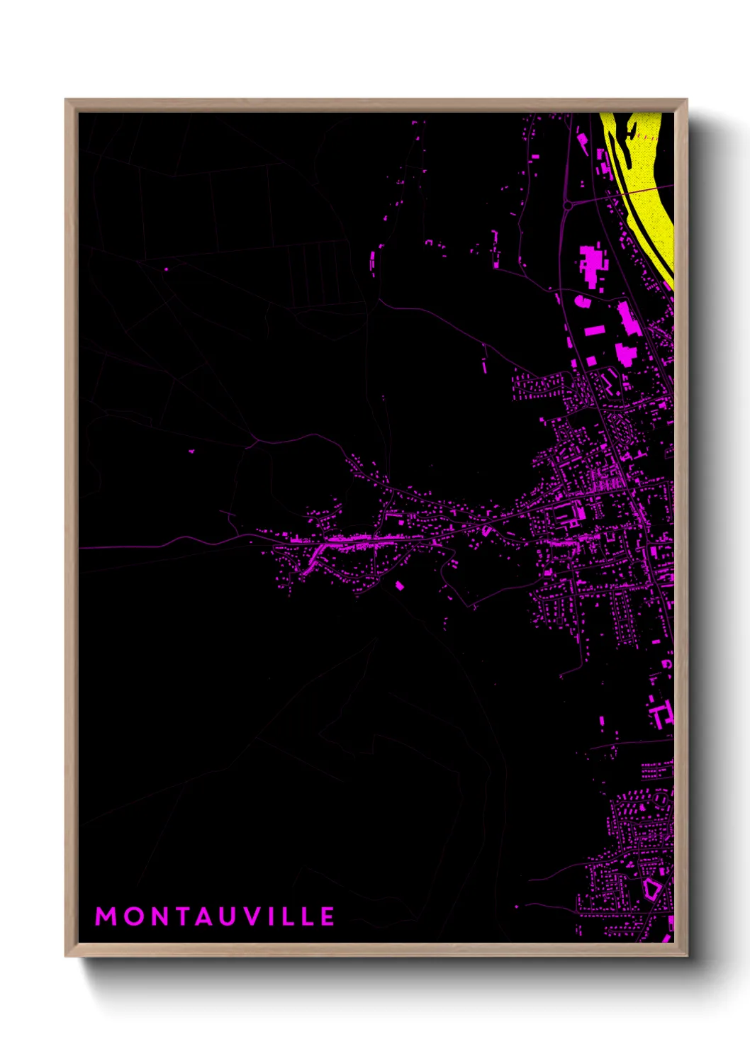 Une affiche de carte sur Montauville