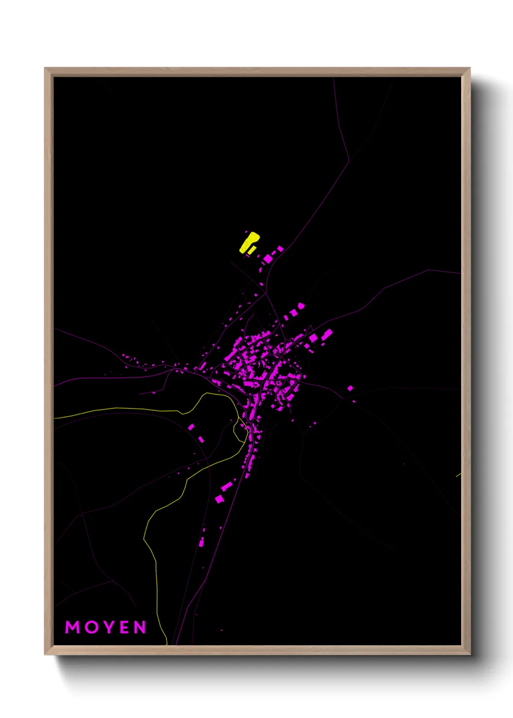 Une affiche de carte sur Moyen