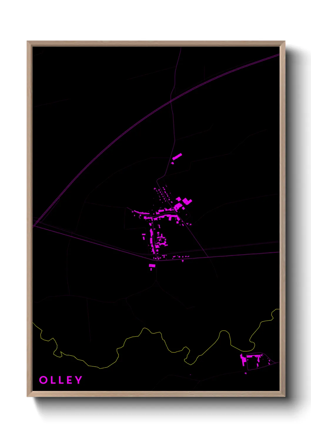 Une affiche de carte sur Olley