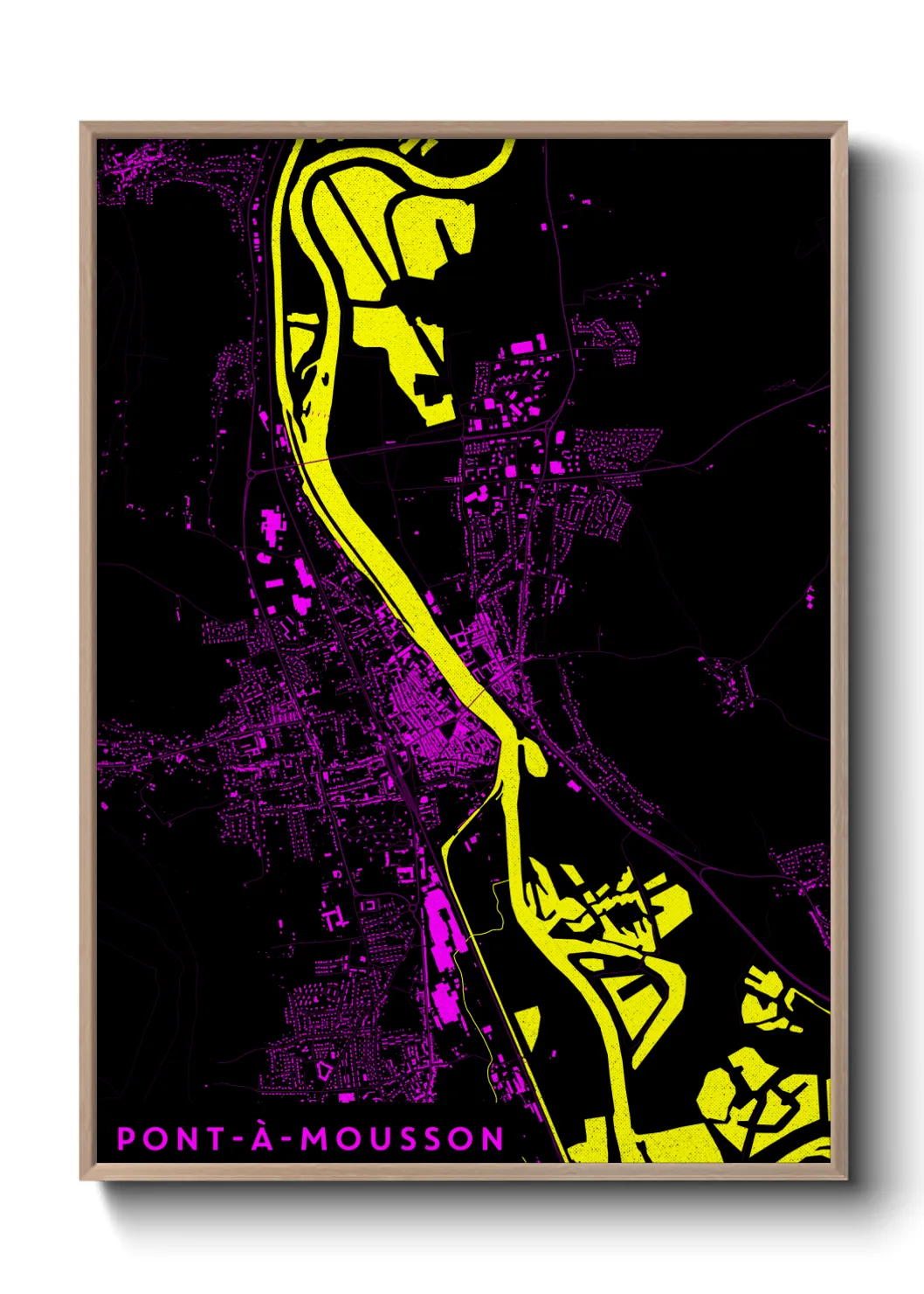 Une affiche de carte sur Pont-à-Mousson
