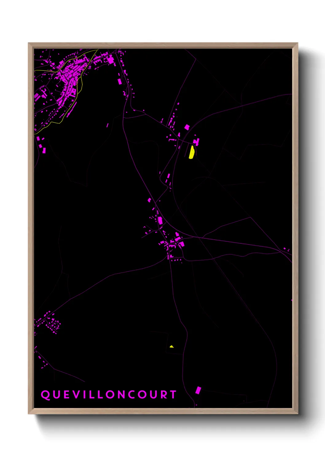 Une affiche de carte sur Quevilloncourt
