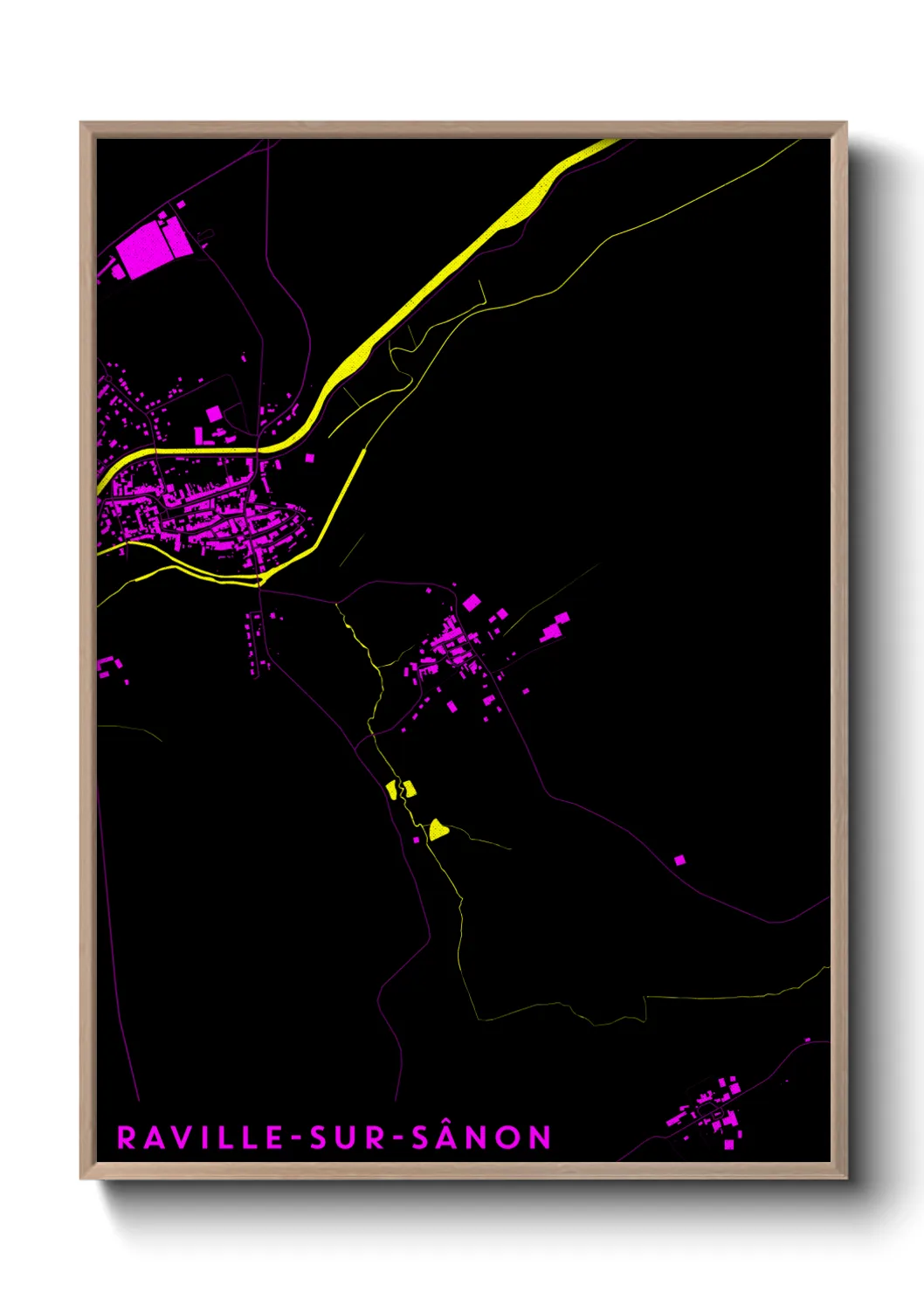 Une affiche de carte sur Raville-sur-Sânon