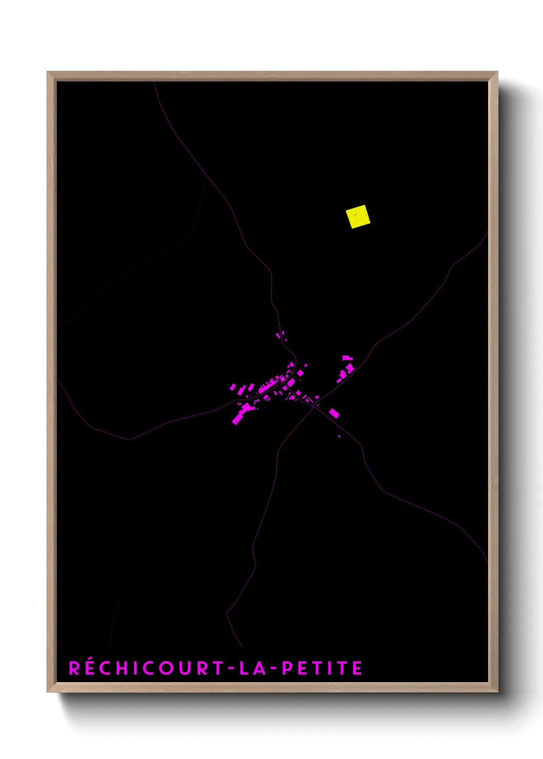 Une affiche de carte sur Réchicourt-la-Petite