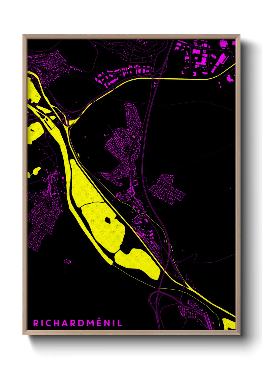 Une affiche de carte sur Richardménil