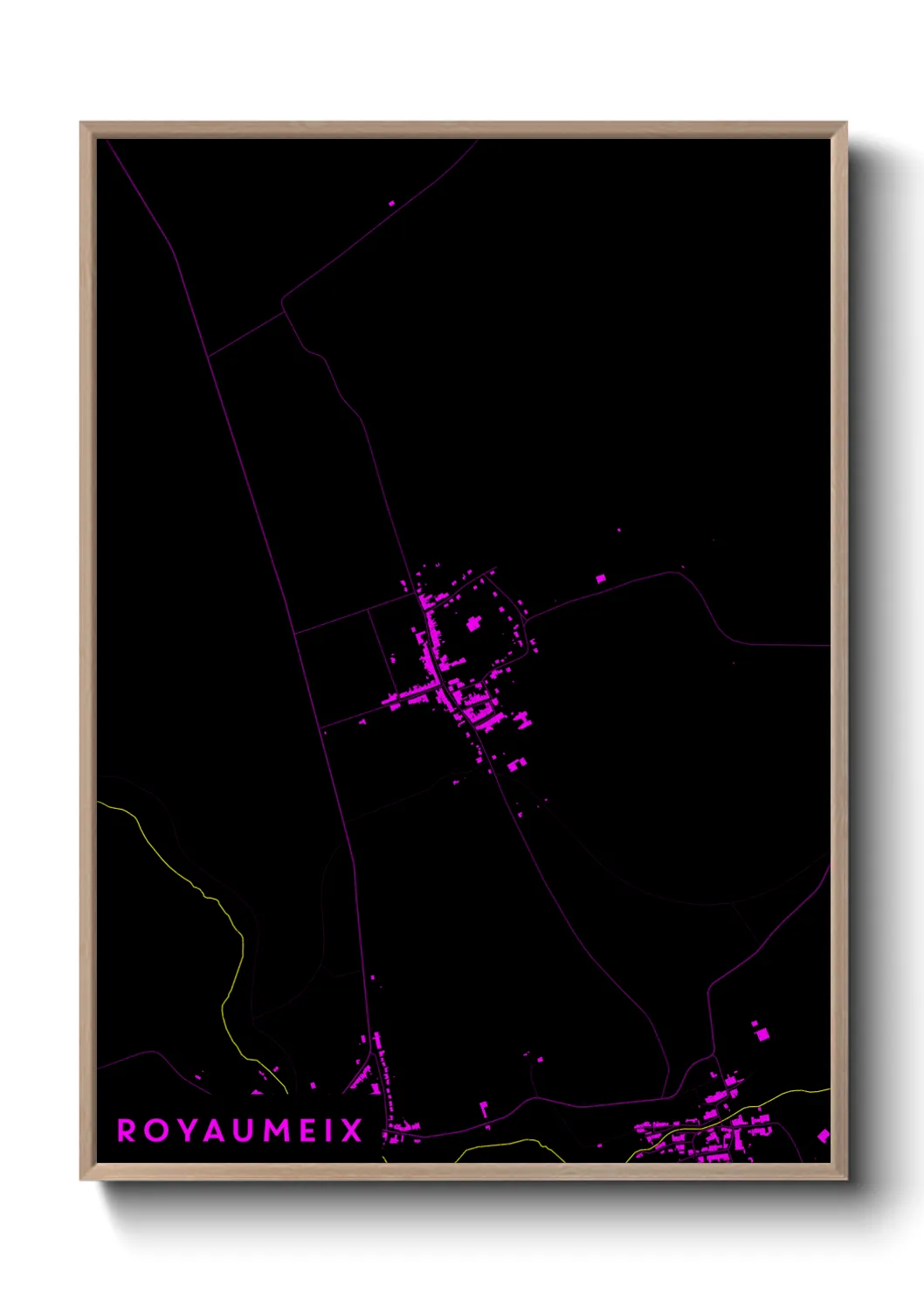 Une affiche de carte sur Royaumeix