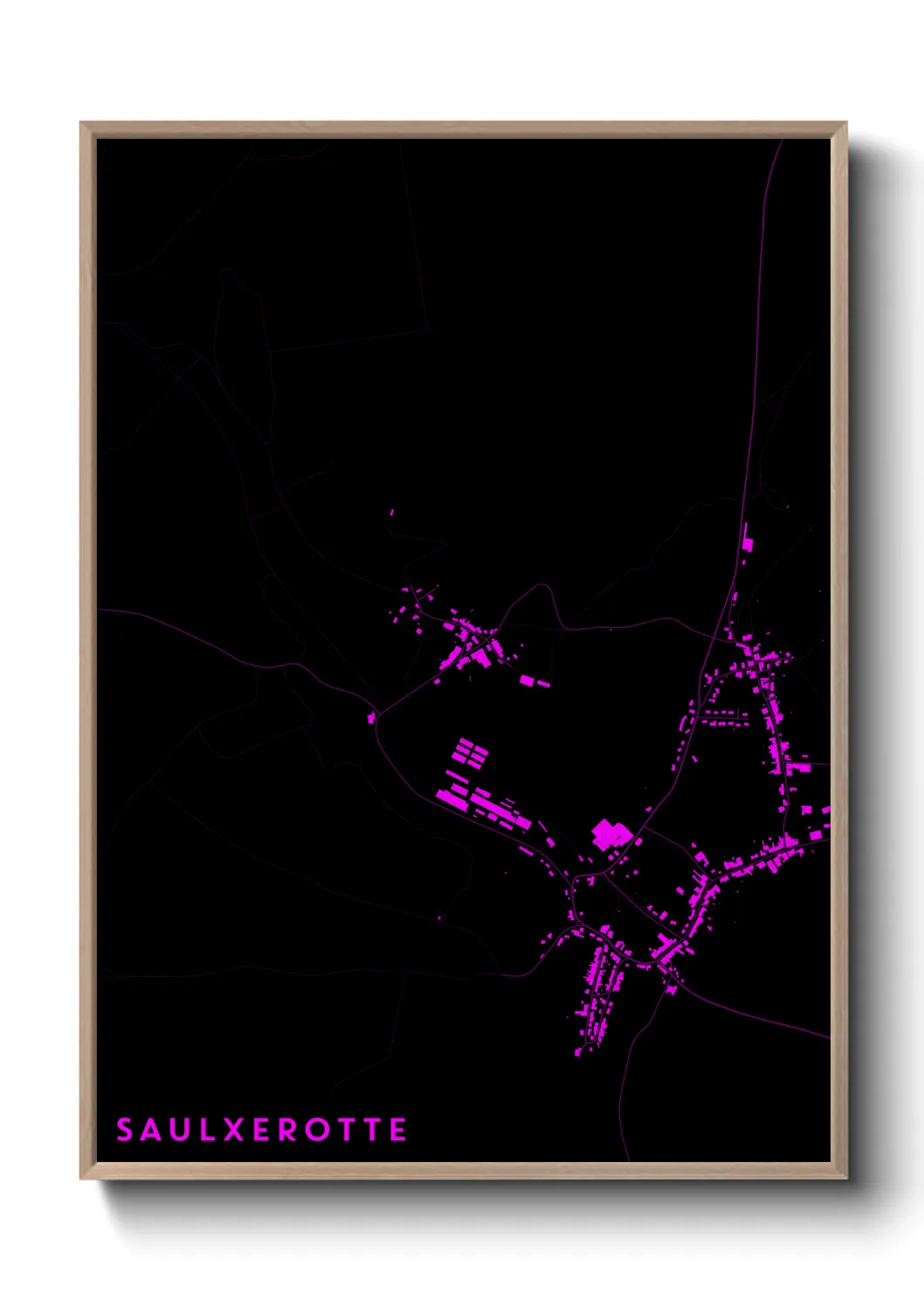 Une affiche de carte sur Saulxerotte