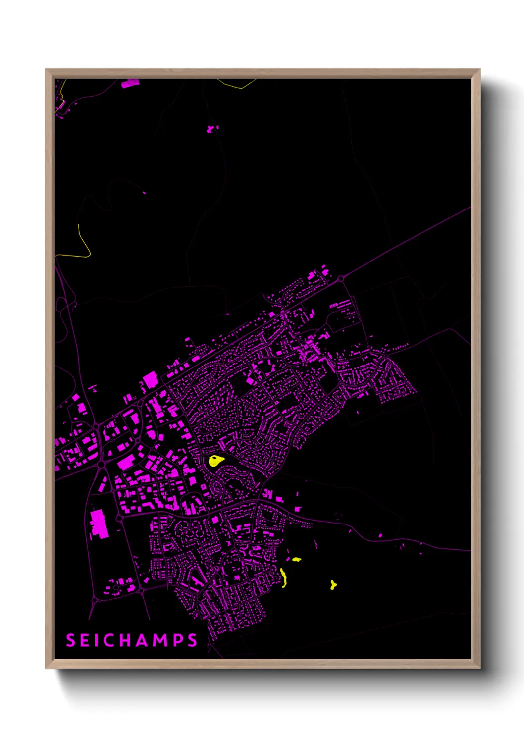 Une affiche de carte sur Seichamps